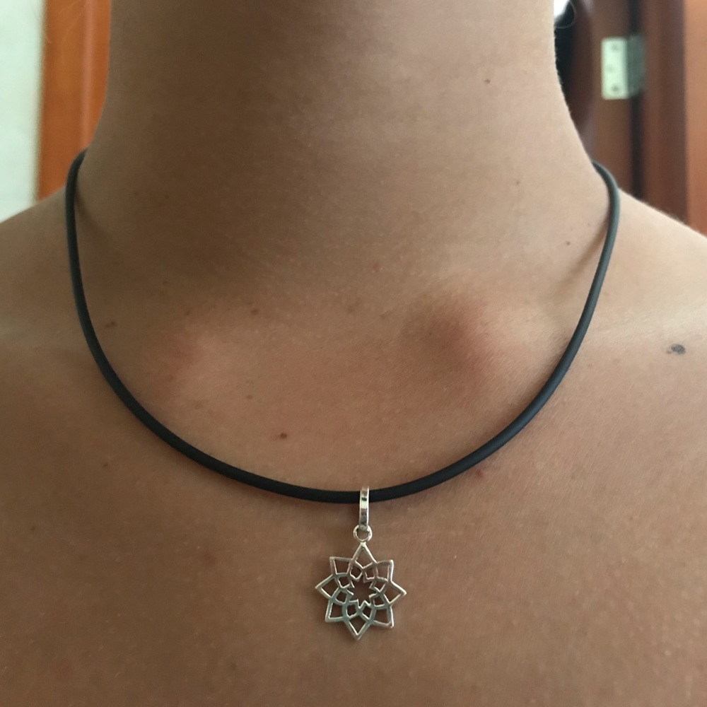 Sun/Star Geometric Charm necklace
